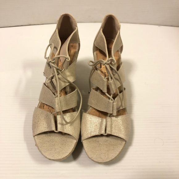 Merona Mazie Lace Up Espadrilles Wedges, 10 - Picture 4 of 9
